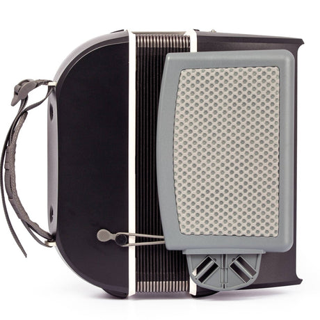 HOHNER A2931 XS Knopaccordeon- 21 knoppen en 15 bassen Grijs‑Wit met gigbag en volwassen draagriem