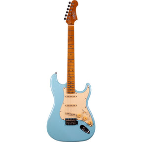 JET JS-300 BL S-style Elektrische Gitaar SSS Tremolo Roasted Maple Toets Sonic Blue