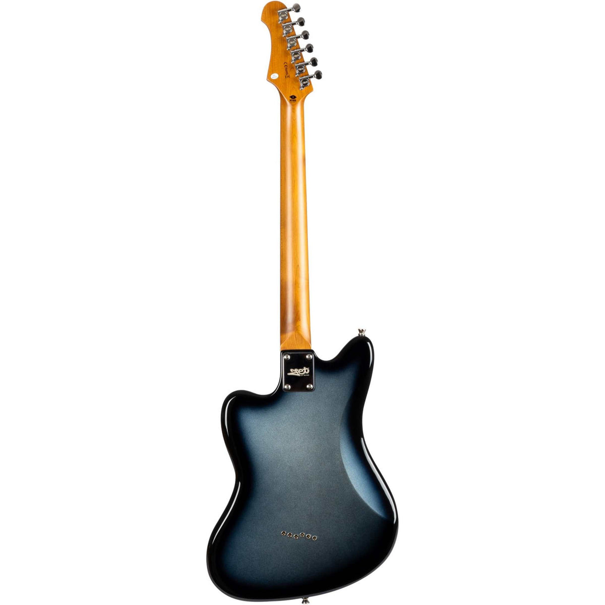 JET JJ-350 Baritone Moonburst Offset Elektrische Gitaar H + P90 Baritone 27 inch Rosewood Toets
