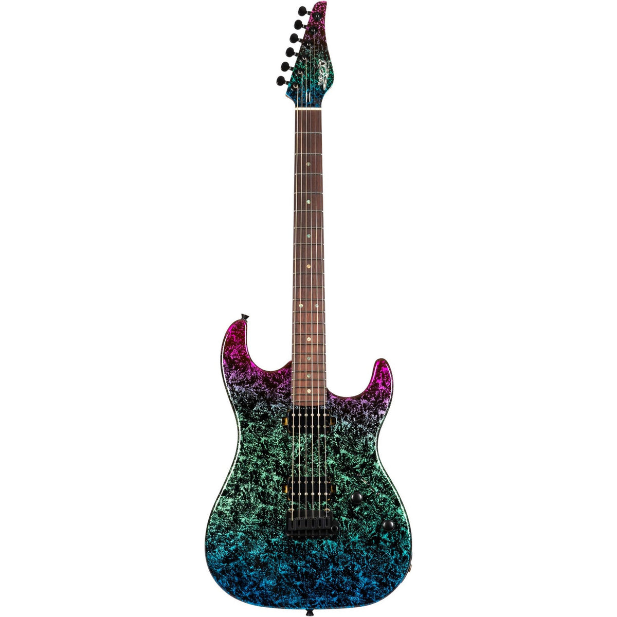 JET JS-50 Art Blue S-style Elektrische Gitaar HH Rosewood Toets Tremolo Art Blue