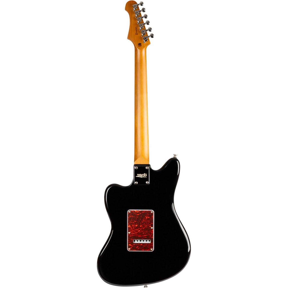 JET JJ-300 P90 BK Offset Elektrische Gitaar Dual P90 Tremolo Roasted Maple Zwart
