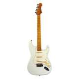 JET JS-300 OW S-style Elektrische Gitaar SSS Tremolo Roasted Maple Toets Wit