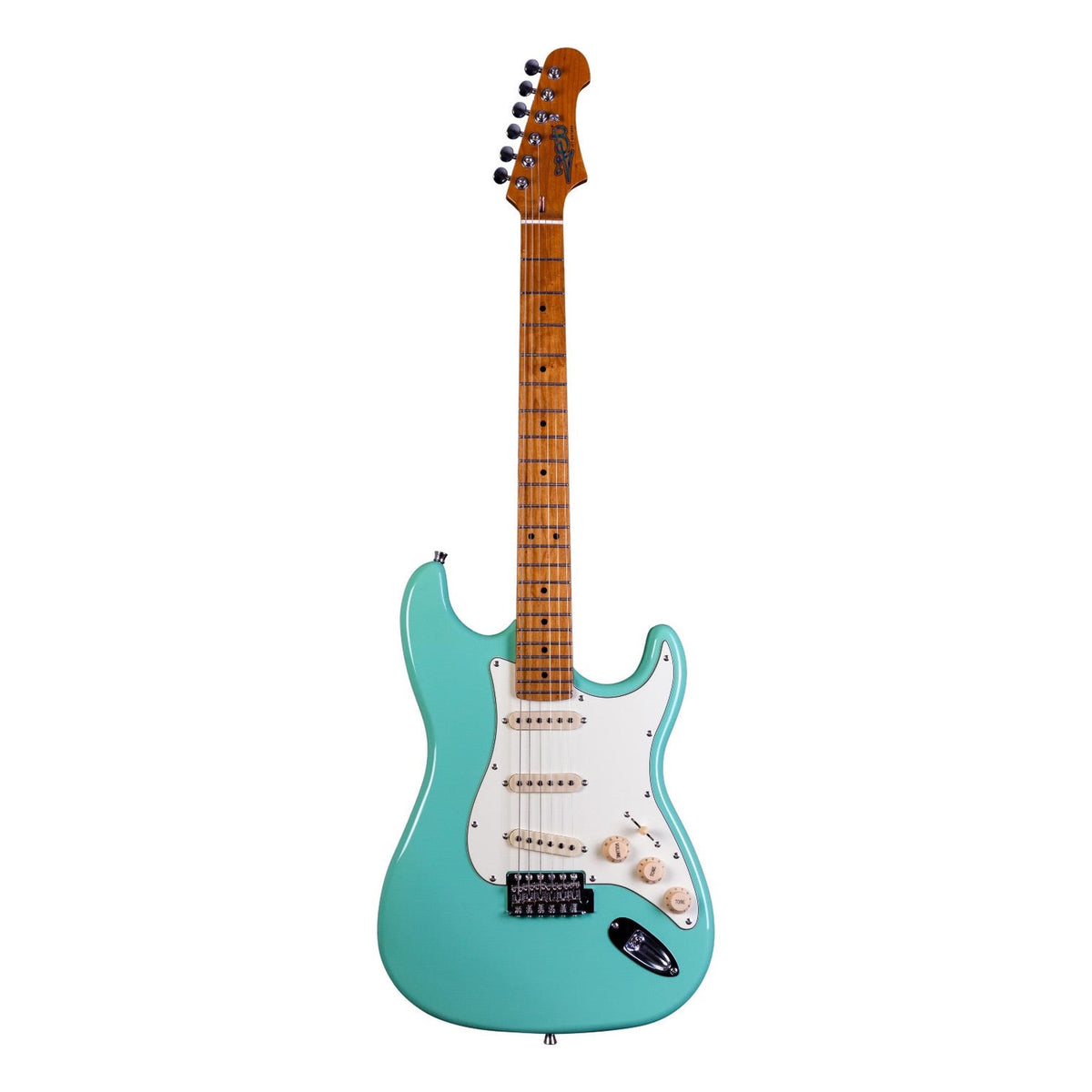 JET JS-300 SFG S-style Elektrische Gitaar SSS Tremolo Roasted Maple Toets Seafoam Green