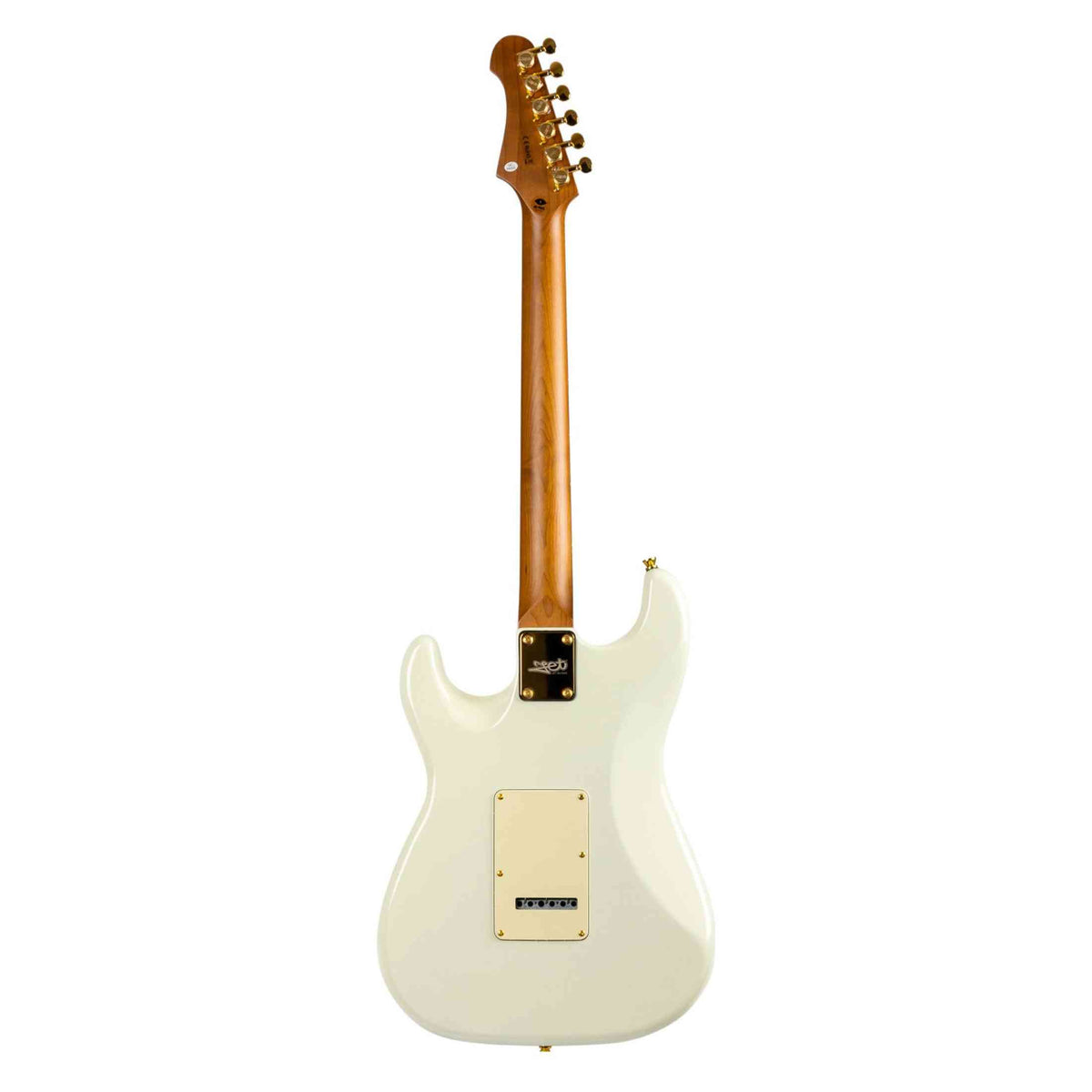 JET JS-380 OW G S-style Elektrische Gitaar SSS Alnico V Tremolo Goud Hardware Rosewood Toets Wit