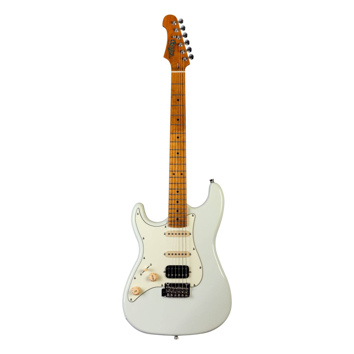 JET JS-400 OW LH Linkshandige Elektrische Gitaar HSS Tremolo Maple Toets Wit