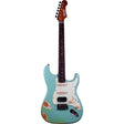 JET JS-400 RLC SFG Relic S-style Elektrische Gitaar HSS Tremolo Relic Seafoam Green Rosewood Toets