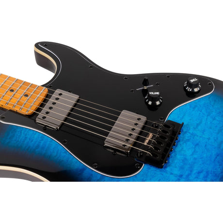 JET JS-450 BLB S-style Elektrische Gitaar HH Tremolo Rosewood Toets Blue Burst