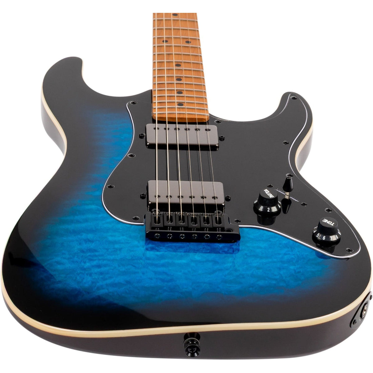 JET JS-450 BLB S-style Elektrische Gitaar HH Tremolo Rosewood Toets Blue Burst