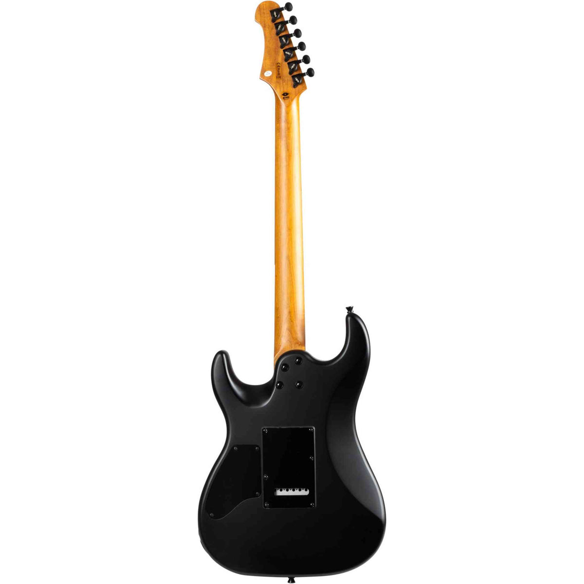 JET JS-500 MBK S-style Elektrische Gitaar HH Wilkinson Tremolo Roasted Maple Toets Mat Zwart