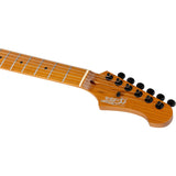 JET JS-600 TPP S-style Elektrische Gitaar HSS Mahonie Body Flame Maple Top Transparant Paars