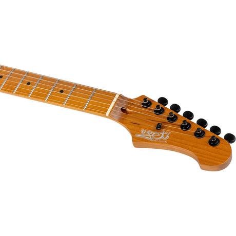 JET JS-600 TPP S-style Elektrische Gitaar HSS Mahonie Body Flame Maple Top Transparant Paars