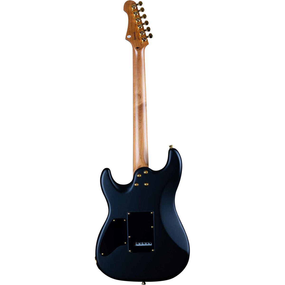 JET JS-700 MBK S-style Elektrische Gitaar HH Wilkinson Tremolo Roasted Maple Matt Zwart