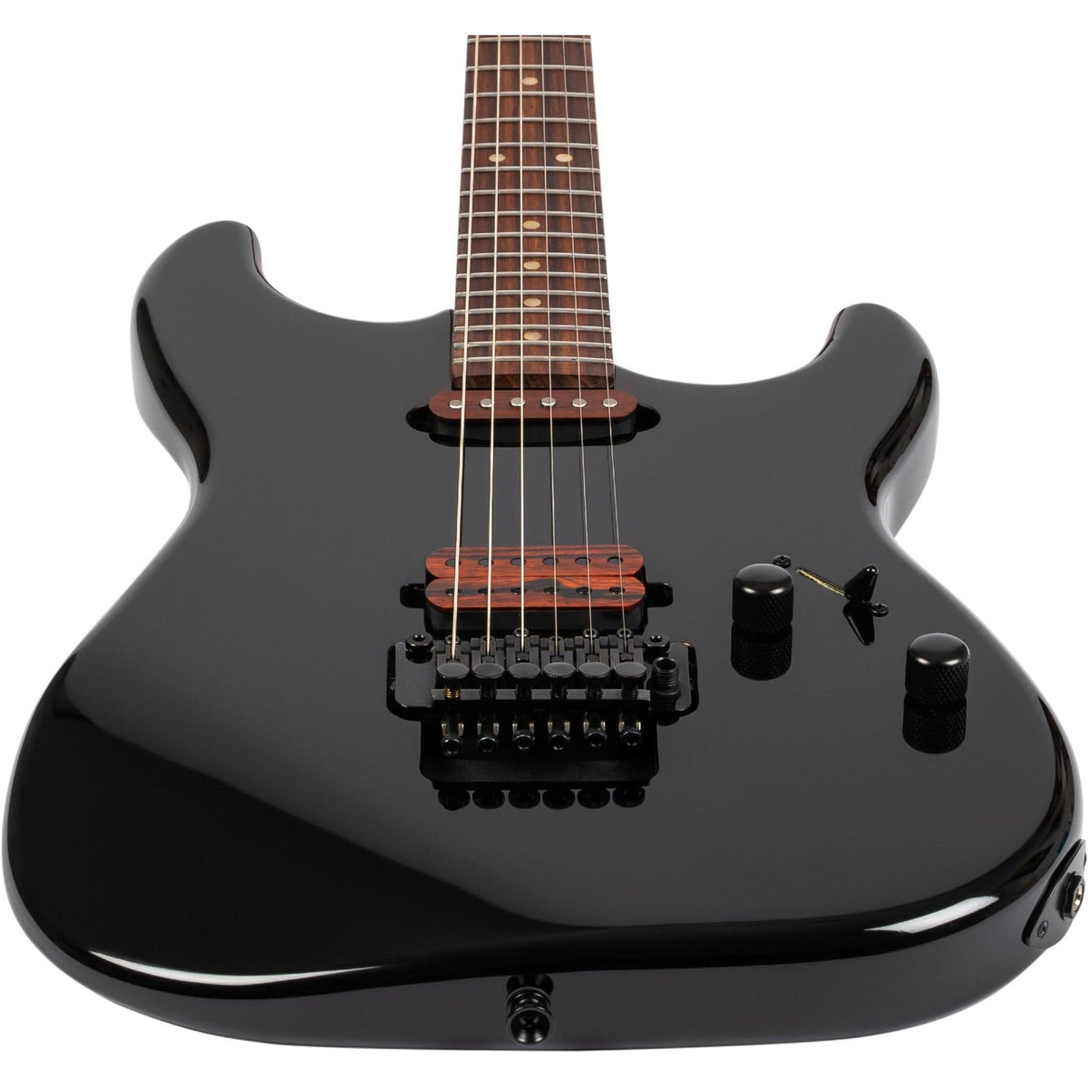 JET JS-800 BKW S-style Elektrische Gitaar HS Double Locking Tremolo Rosewood Toets Zwart
