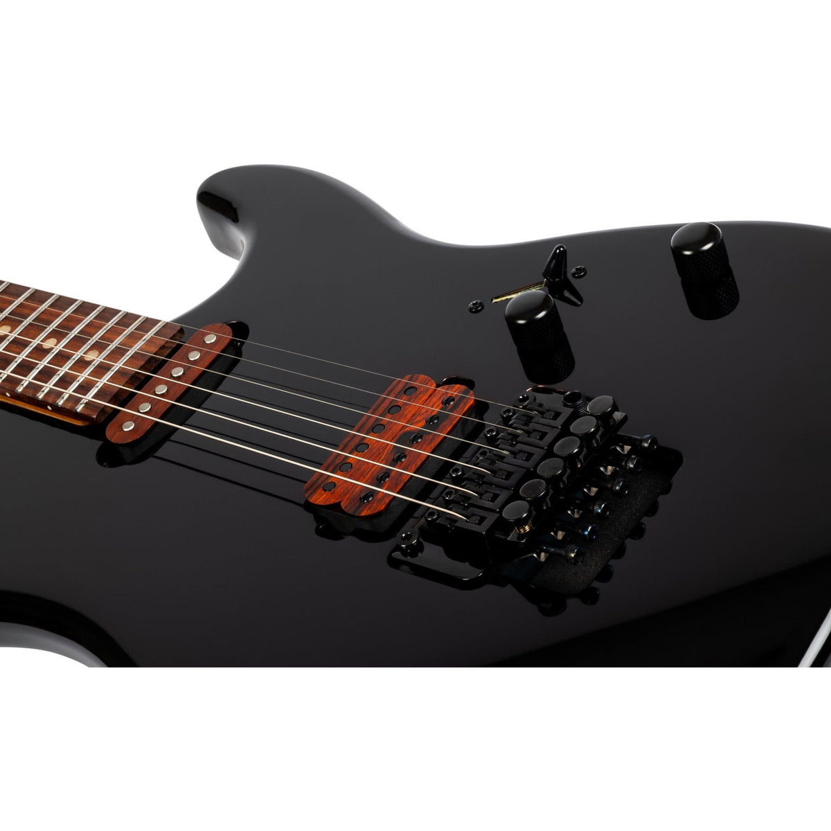 JET JS-800 BKW S-style Elektrische Gitaar HS Double Locking Tremolo Rosewood Toets Zwart