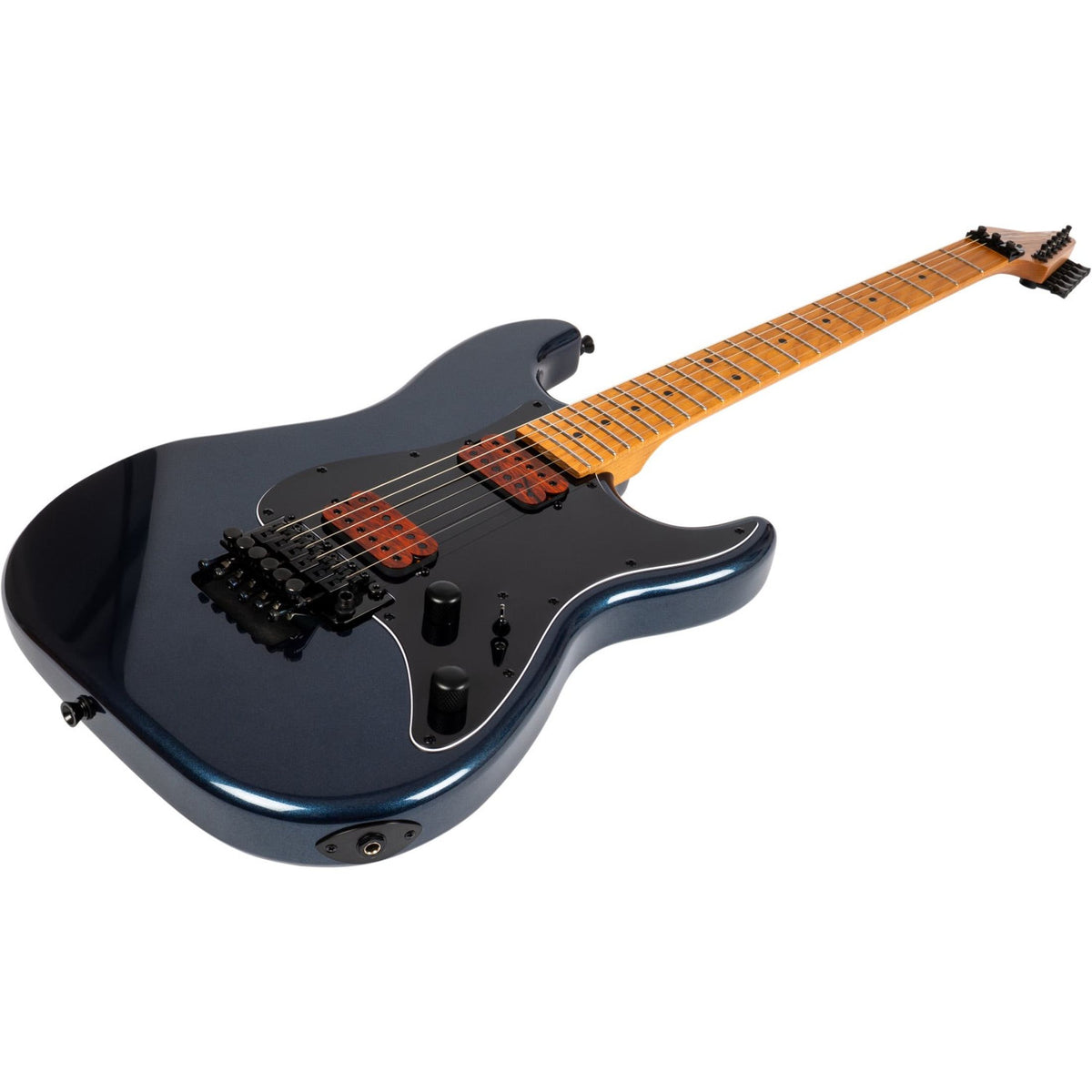 JET JS-800 DBW S-style Elektrische Gitaar HH Double Locking Tremolo Roasted Maple Diep Blauw
