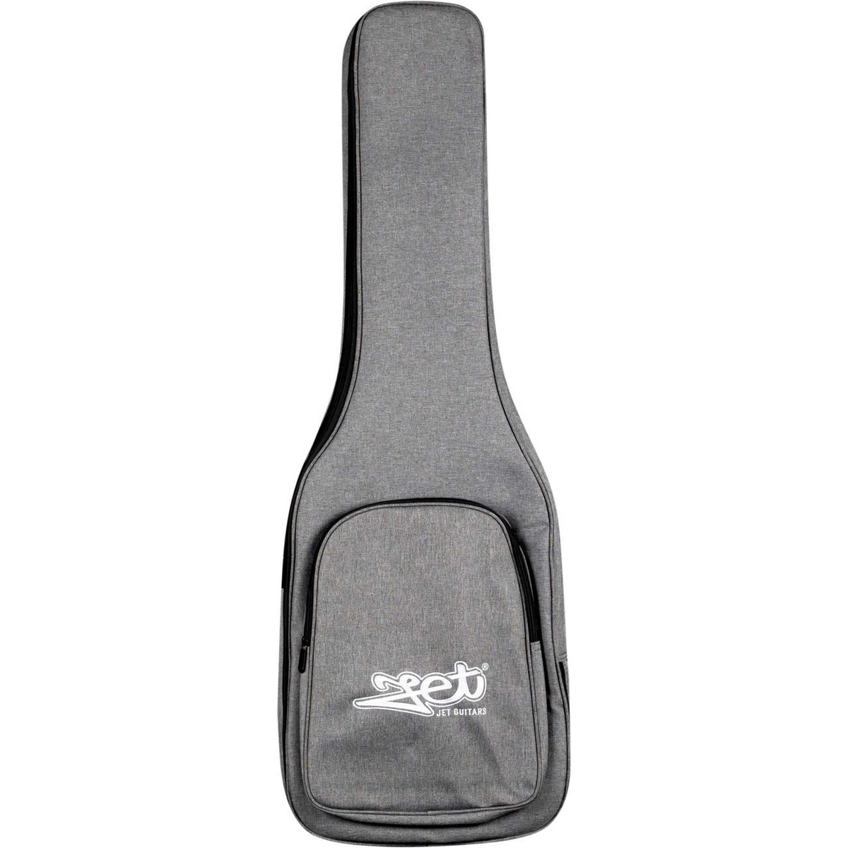 Jet JS-300 BK Elektrische Gitaar Black met Jet JG-30 GY Gigbag Set, Roasted Maple Hals, SSS Pickups, Tremolo