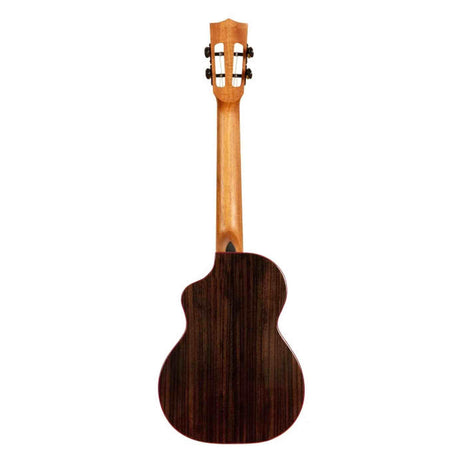 Kala Contour All Solid Spruce Rosewood tenor ukulele – sparren & palissander, gloss finish, cutaway en gigbag
