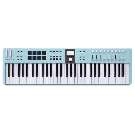 Arturia KeyLab Essential mk3 61 Aquamarine MIDI controller met 61 toetsen, pads en DAW-integratie