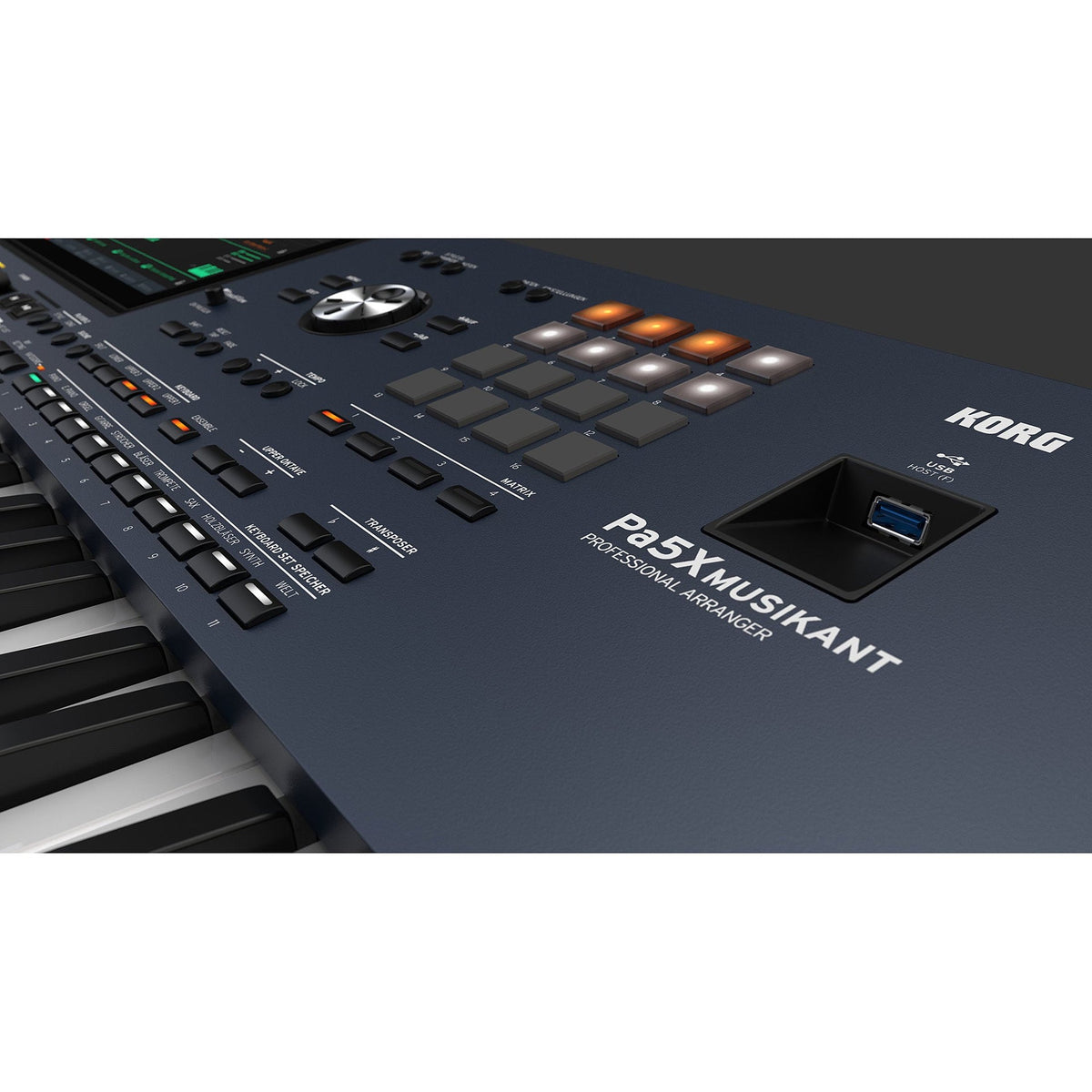 Korg Pa5X 88 MUSIKANT Arranger Keyboard met Hammer Action en Aftertouch