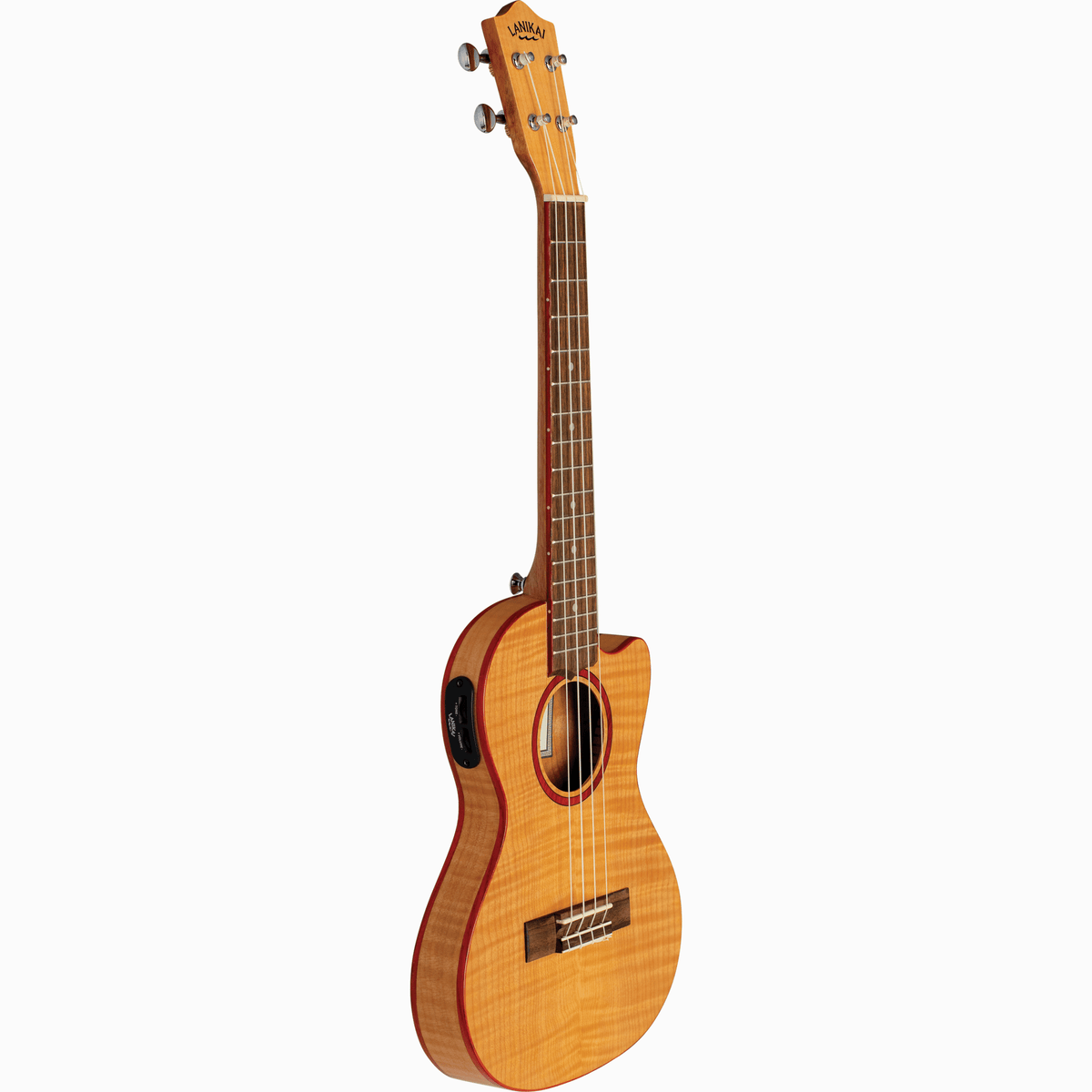 LANIKAI LKUFM-CETT Tenorukelele, Flame Maple-serie, dunne body, cutaway, voorvers