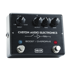 MXR MC402 Boost/Overdrive – Zwart Analoog Pedaal, Toonregeling, Dubbele Schakelaar en True Bypass