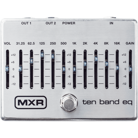 MXR M108S 10 Band EQ – Grijs, Analoog met Dubbele Uitgang
