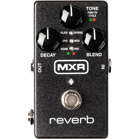 MXR M300 Reverb – Zwart, 6 Studio-kwaliteit Reverbtypes