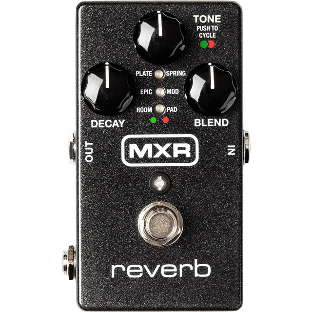 MXR M300 Reverb – Zwart, 6 Studio-kwaliteit Reverbtypes