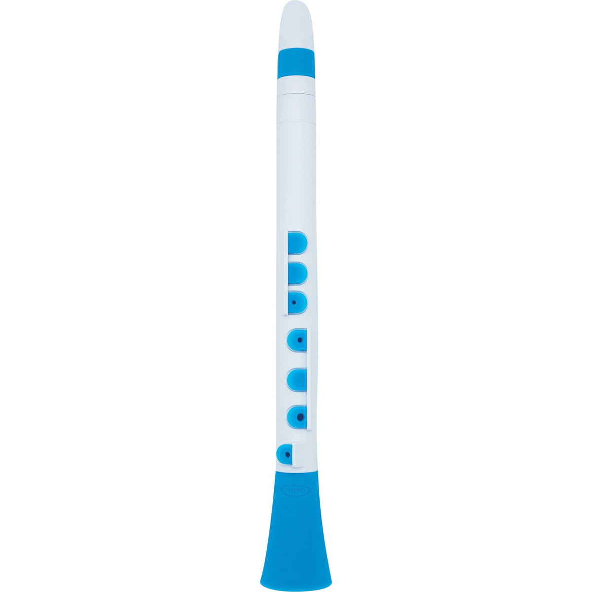NUVO DooD 2.0 wit-blauw blokfluit in C met kleppen en kunststof riet