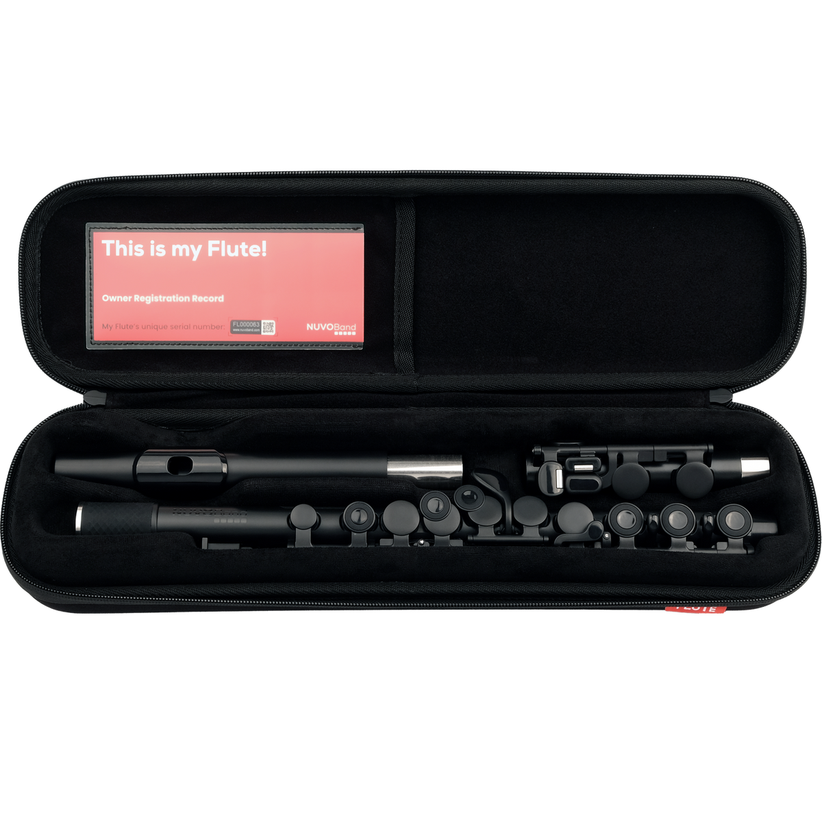 NUVO B300FBK BAND Dwarsfluit – ABS kunststof, 240 g, C-stemming, waterdicht, zwart