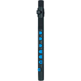 NUVO TooT 2.0 zwart-blauw kinder dwarsfluit blokfluit alternatief met kleppen en Firstnote
