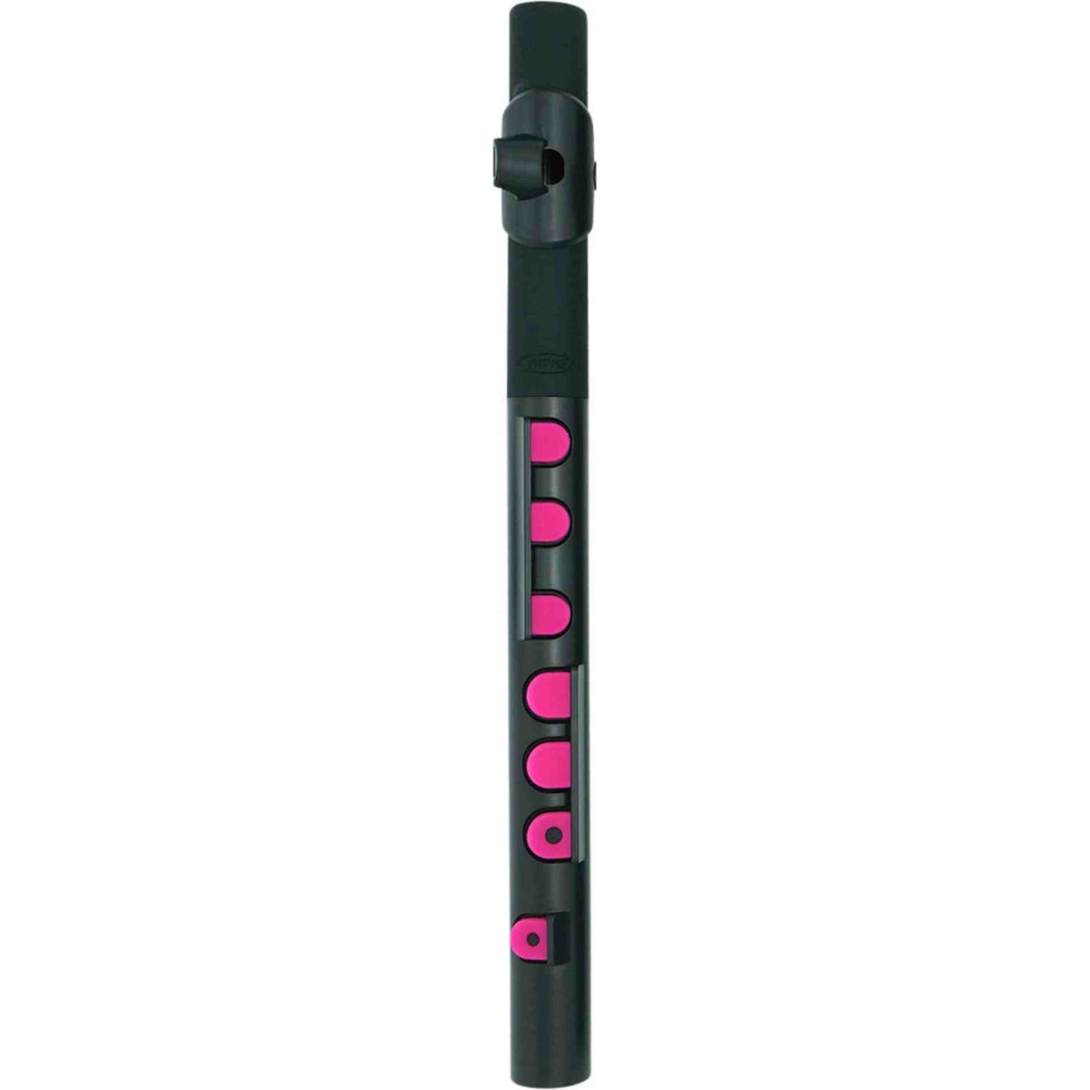 NUVO TooT 2.0 zwart-roze kinder dwarsfluit blokfluit alternatief met kleppen en Firstnote