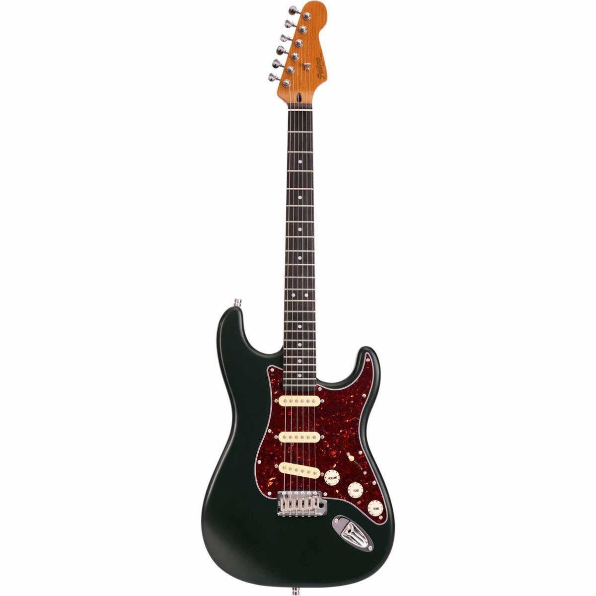 Patina PS-3 SGR S-style Elektrische Gitaar SSS Alnico V Nitro Paulownia Body Roasted Maple Hals Sherwood Green