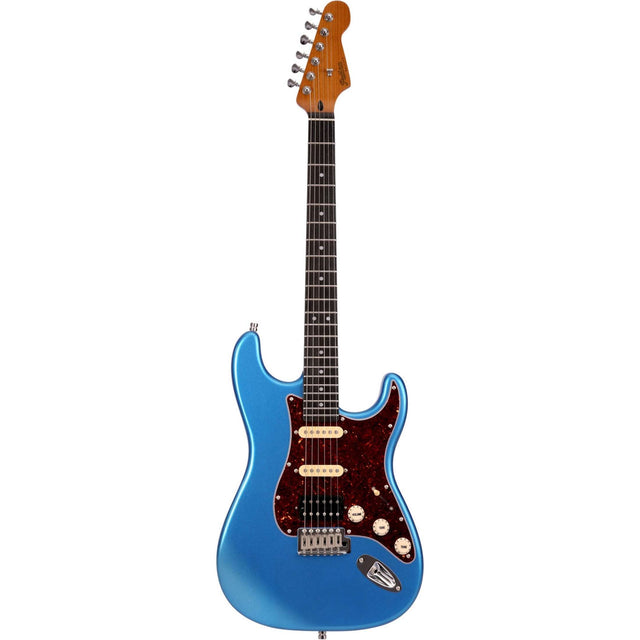 Patina PS-4 LPB S-style Elektrische Gitaar HSS Alnico V Nitro Paulownia Body Roasted Maple Hals Lake Placid Blue