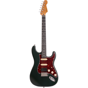 Patina PS-4 SGR S-style Elektrische Gitaar HSS Alnico V Nitro Paulownia Body Roasted Maple Hals Sherwood Green