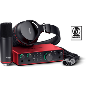 Focusrite Scarlett 2i2 Studio 4th Gen Audio Interface, Condensatormicrofoon & Studiohoofdtelefoon