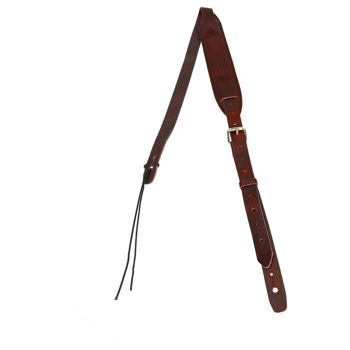 Flight S58 Bruine Leren Ukulele Strap EU Handgemaakt met Verstelbare Lengte