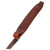 Flight S58 Bruine Leren Ukulele Strap EU Handgemaakt met Verstelbare Lengte