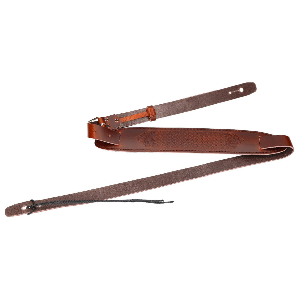 Flight S58 Bruine Leren Ukulele Strap EU Handgemaakt met Verstelbare Lengte