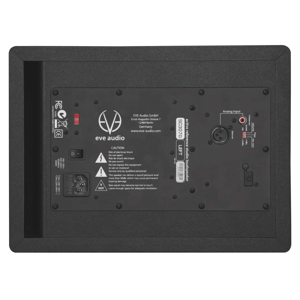 EVE Audio SC3070 Left actieve 3-weg studiomonitor 6,5 inch 335W 35Hz-25kHz 110 dB met DSP SMART-knob