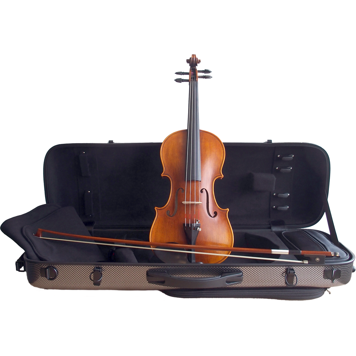 Stentor SR1880OFTA vioolset 4/4 Handmade ProSeries “Arcadia” – met pernambuco strijkstok, DeLuxe polycarbonaat koffer & Pirastro Tonica-snaren