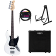 Sire Marcus Miller V1 4/AWH V Series 4-snarige Basgitaar Set Antique White met 40W Versterker