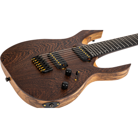 Spira S-1007 PRO 7-snarig, Black Limba body, Villain PRO pickups