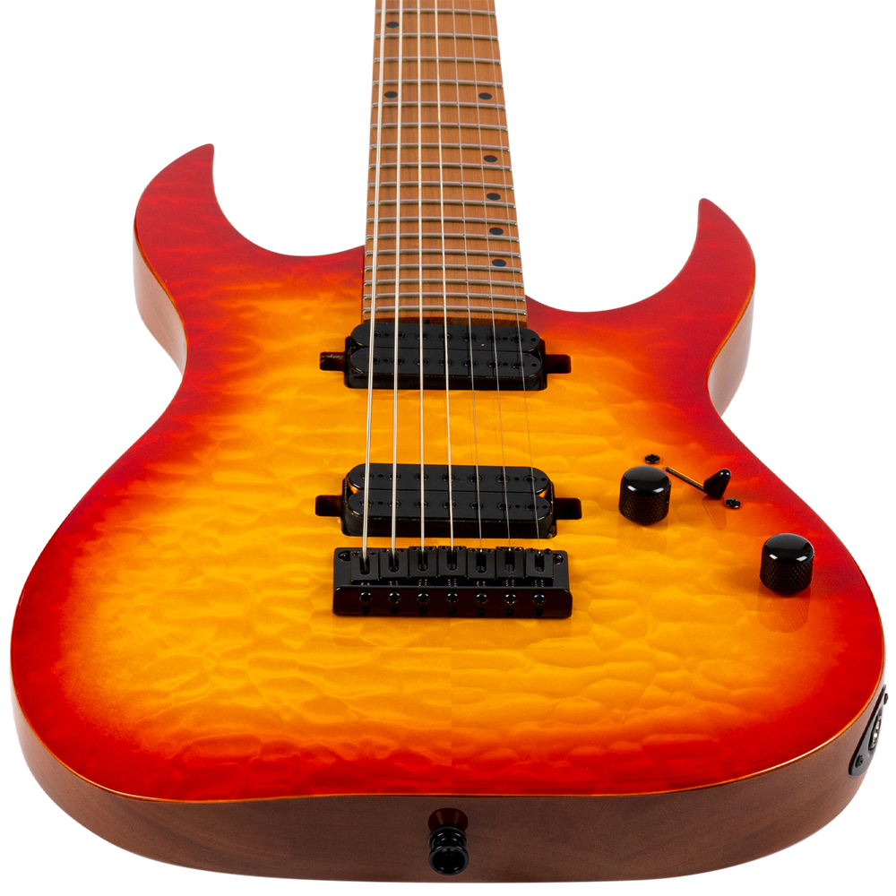 Spira Guitars S-507 QFB Fireburst elektrische gitaar ST model
