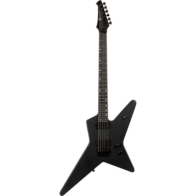 Spira SR-400 MBK Star-Style Elektrische Gitaar HH Villain Humbuckers Roasted Poplar Ebony Tech Satin Black