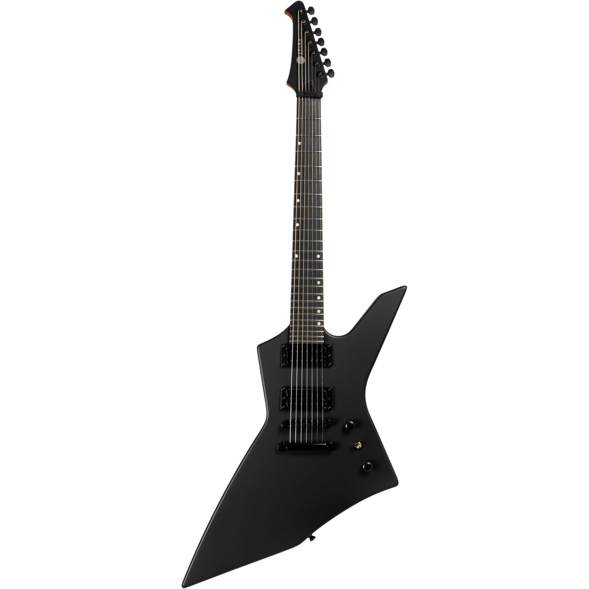 Spira X-407 MBK Offset 7-Snarige Elektrische Gitaar HH Villain Humbuckers Roasted Poplar Satin Black