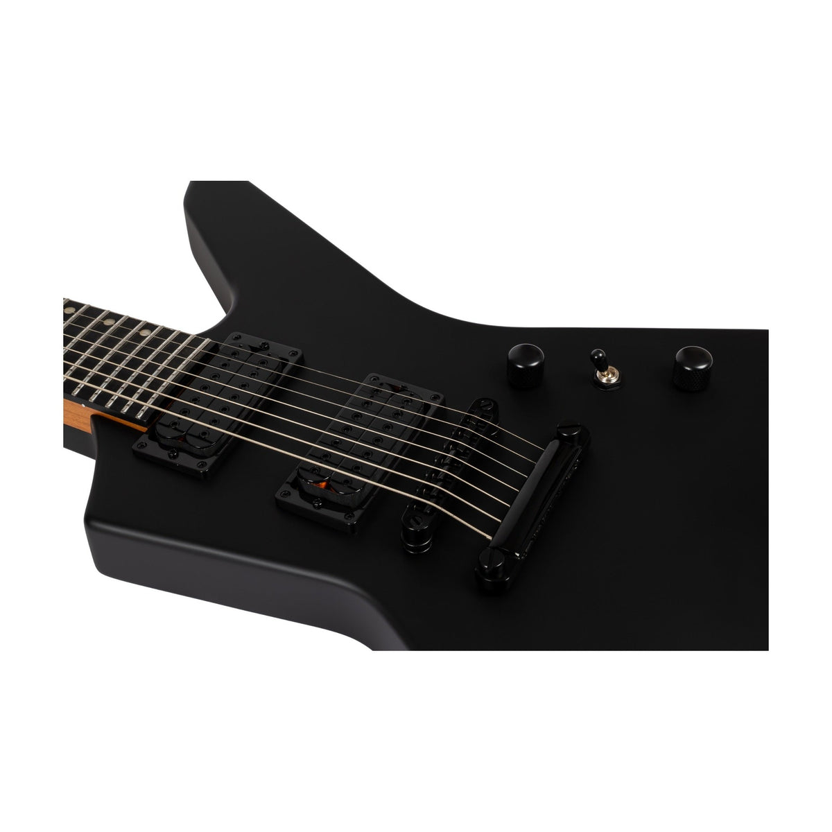 Spira X-407 MBK Offset 7-Snarige Elektrische Gitaar HH Villain Humbuckers Roasted Poplar Satin Black