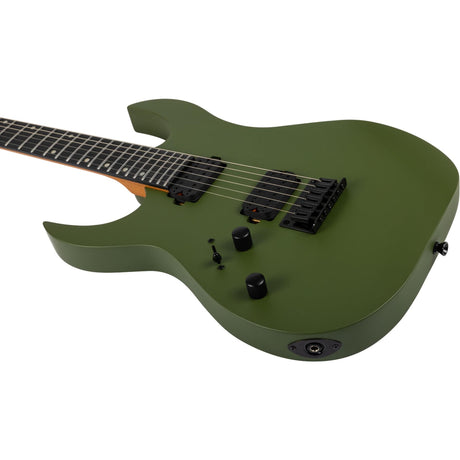 Spira S-400 MGR LH Linkshandige Elektrische Gitaar HH Villain Humbuckers Roasted Poplar Dark Green