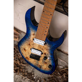 Spira S-457 TBL Multiscale 7-snarige Gitaar - Blue Green Burst