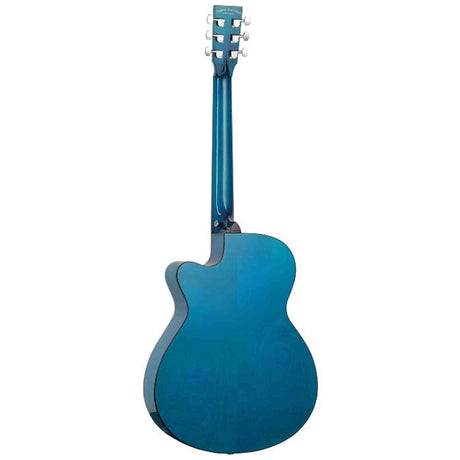 Tanglewood Azure TA4CEBL Super Folk Cutaway Elektro-Akoestische Gitaar Quilted Ash Blue Gloss